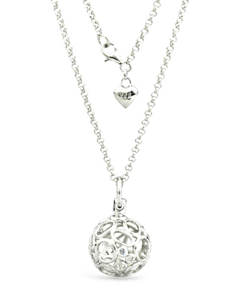 Lily & Lotty Chloe Necklace - Sterling Silver with Genuine Diamond